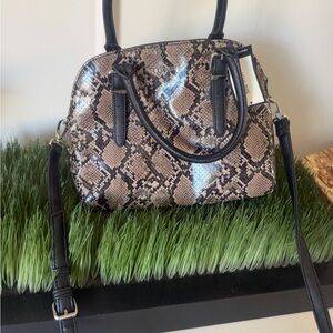 NINE WEST Chic Snake Print Satchel
